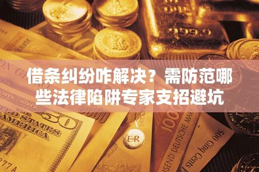 济南借条纠纷咋解决？需防范哪些法律陷阱专家支招避坑