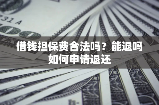 济南借钱担保费合法吗？能退吗如何申请退还