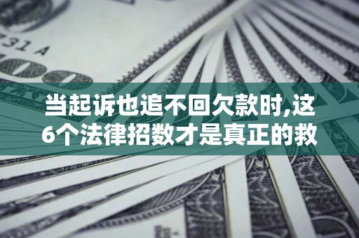 济南当起诉也追不回欠款时,这6个法律招数才是真正的救命稻草