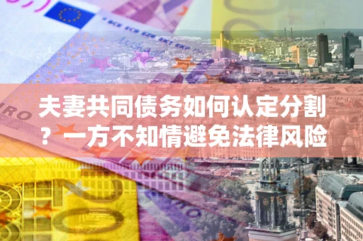 济南夫妻共同债务如何认定分割？一方不知情避免法律风险必看！